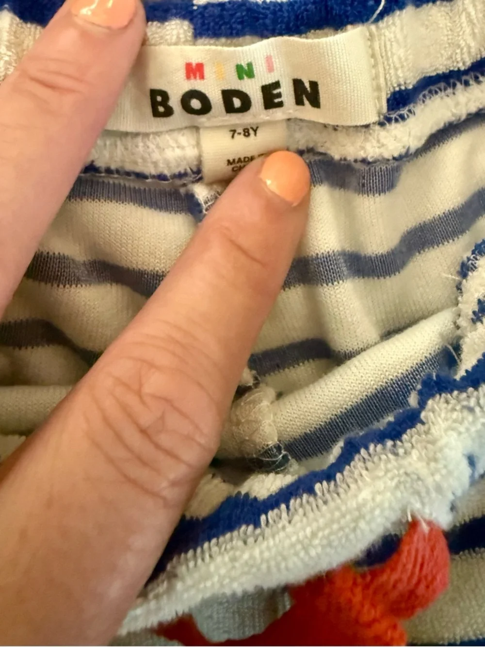 Mini Boden Kids' Sea Creature Embroidered Terry Cloth Set Size 7/8 - Picture 3 of 11
